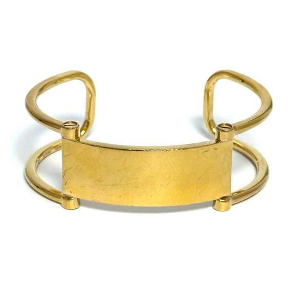 Celine Women's Plate Metal Bangle Bracelet - Picture 1 of 10
